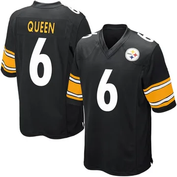Men's Patrick Queen Pittsburgh Steelers Game Black Team Color Jersey