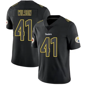Men's Payton Wilson Pittsburgh Steelers Limited Black Impact Jersey