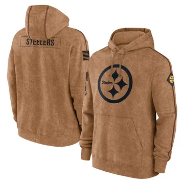 Men's Pittsburgh Steelers Brown 2023 Salute to Service Club Pullover Hoodie