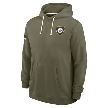 Men's Pittsburgh Steelers Olive 2025 Salute to Service Sideline Hoodie