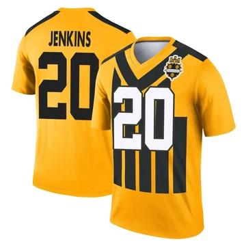 Men's Rayshawn Jenkins Pittsburgh Steelers Legend Gold Alternate 1933 Throwback Performance Jersey