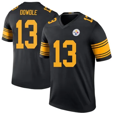 Men's Rico Dowdle Pittsburgh Steelers Legend Black Color Rush Jersey