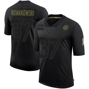 Men's Riley Nowakowski Pittsburgh Steelers Limited Black 2020 Salute To Service Jersey