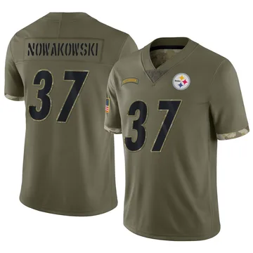 Men's Riley Nowakowski Pittsburgh Steelers Limited Olive 2022 Salute To Service Jersey