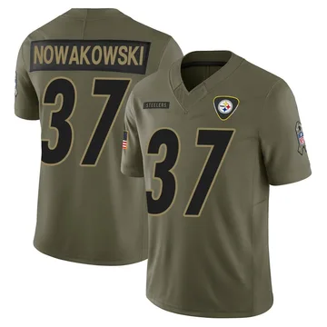 Men's Riley Nowakowski Pittsburgh Steelers Limited Olive 2025 Salute to Service Jersey