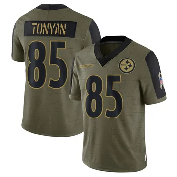 Men's Robert Tonyan Pittsburgh Steelers Limited Olive 2021 Salute To Service Jersey