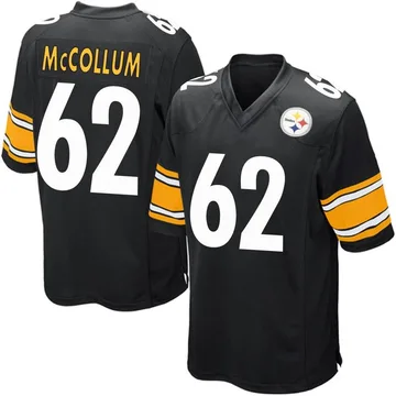 Men's Ryan McCollum Pittsburgh Steelers Game Black Team Color Jersey