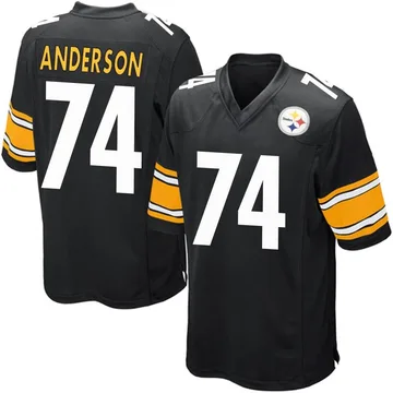 Men's Spencer Anderson Pittsburgh Steelers Game Black Team Color Jersey