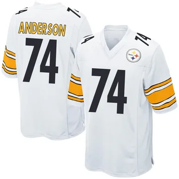 Men's Spencer Anderson Pittsburgh Steelers Game White Jersey