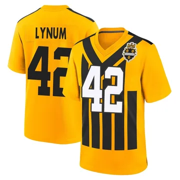 Men's Tamon Lynum Pittsburgh Steelers Game Gold Alternate 1933 Throwback Jersey