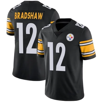 Men's Terry Bradshaw Pittsburgh Steelers Limited Black Team Color Vapor Untouchable Jersey