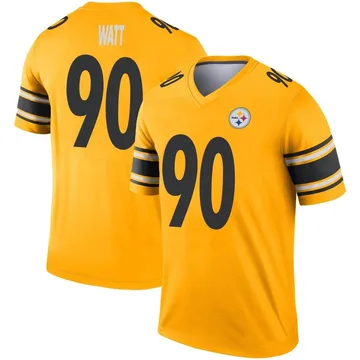 Men's T.J. Watt Pittsburgh Steelers Legend Gold Inverted Jersey