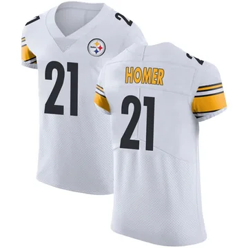 Men's Travis Homer Pittsburgh Steelers Elite White Vapor Untouchable Jersey