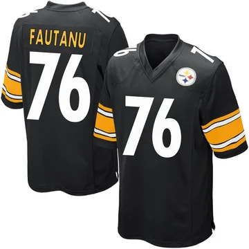 Men's Troy Fautanu Pittsburgh Steelers Game Black Team Color Jersey