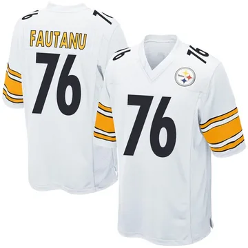 Men's Troy Fautanu Pittsburgh Steelers Game White Jersey