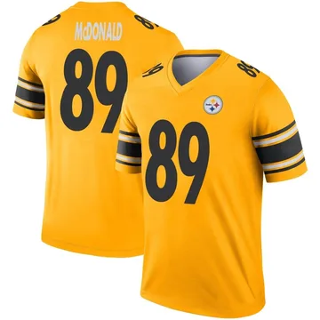 Men's Vance McDonald Pittsburgh Steelers Legend Gold Inverted Jersey
