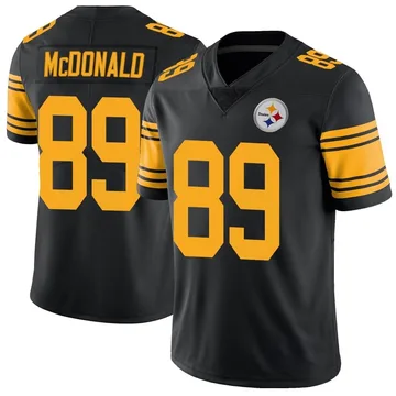 Men's Vance McDonald Pittsburgh Steelers Limited Black Color Rush Jersey