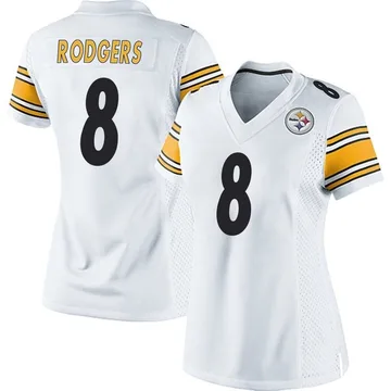 Women's Aaron Rodgers Pittsburgh Steelers Game White Jersey
