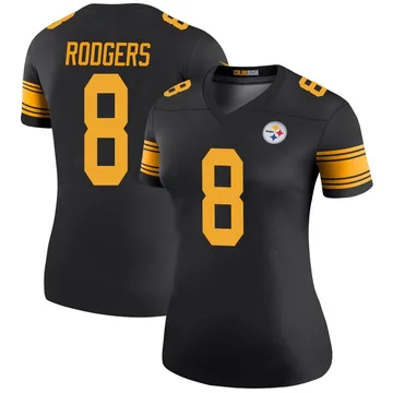 Women's Aaron Rodgers Pittsburgh Steelers Legend Black Color Rush Jersey