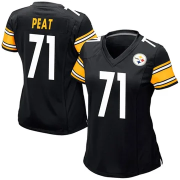 Women's Andrus Peat Pittsburgh Steelers Game Black Team Color Jersey