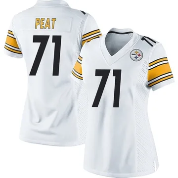 Women's Andrus Peat Pittsburgh Steelers Game White Jersey