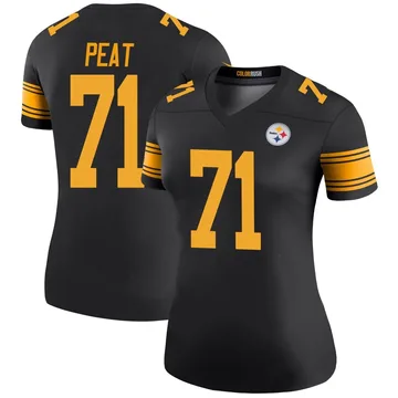 Women's Andrus Peat Pittsburgh Steelers Legend Black Color Rush Jersey