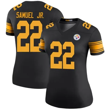 Women's Asante Samuel Jr. Pittsburgh Steelers Legend Black Color Rush Jersey