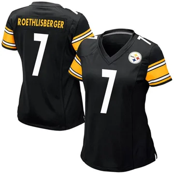 Women's Ben Roethlisberger Pittsburgh Steelers Game Black Team Color Jersey