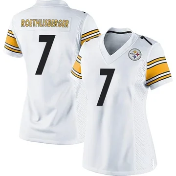 Women's Ben Roethlisberger Pittsburgh Steelers Game White Jersey