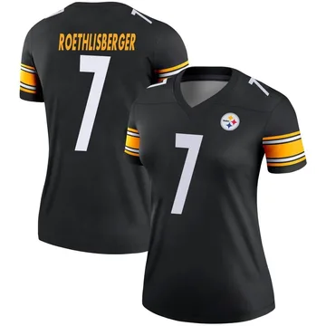 Women's Ben Roethlisberger Pittsburgh Steelers Legend Black Jersey