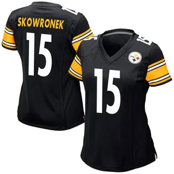 Women's Ben Skowronek Pittsburgh Steelers Game Black Team Color Jersey