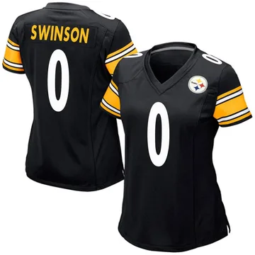 Women's Bradyn Swinson Pittsburgh Steelers Game Black Team Color Jersey