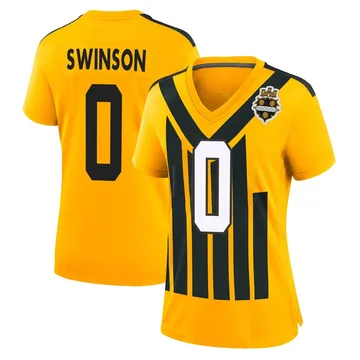 Women's Bradyn Swinson Pittsburgh Steelers Game Gold Alternate 1933 Throwback Jersey