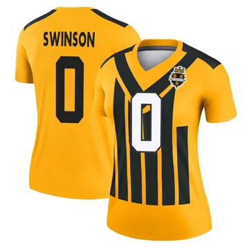 Women's Bradyn Swinson Pittsburgh Steelers Legend Gold Alternate 1933 Throwback Performance Jersey