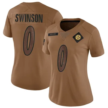 Women's Bradyn Swinson Pittsburgh Steelers Limited Brown 2023 Salute To Service Jersey