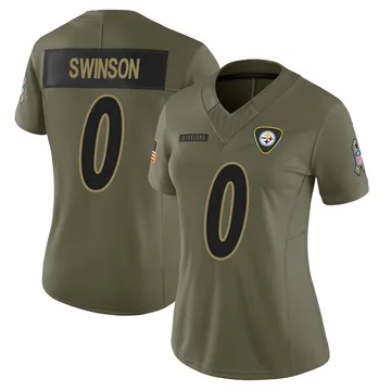 Women's Bradyn Swinson Pittsburgh Steelers Limited Olive 2025 Salute to Service Jersey