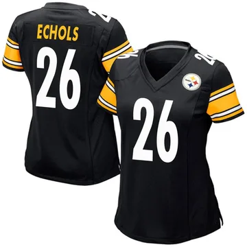 Women's Brandin Echols Pittsburgh Steelers Game Black Team Color Jersey