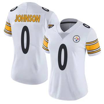 Women's Brandon Johnson Pittsburgh Steelers Limited White Vapor Untouchable Jersey