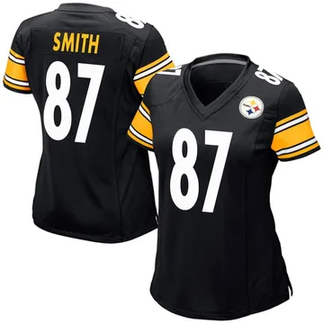 Women's Brandon Smith Pittsburgh Steelers Game Black Team Color Jersey