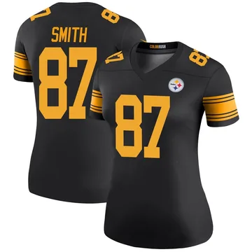 Women's Brandon Smith Pittsburgh Steelers Legend Black Color Rush Jersey
