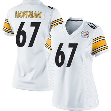 Women's Brock Hoffman Pittsburgh Steelers Game White Jersey