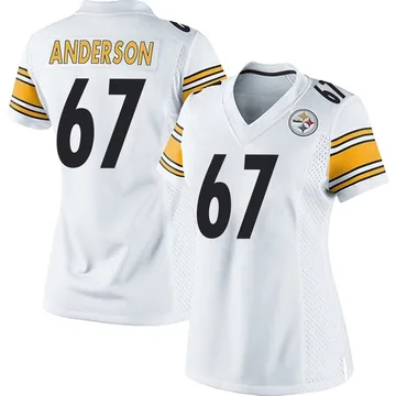 Women's Calvin Anderson Pittsburgh Steelers Game White Jersey