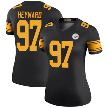 Women's Cameron Heyward Pittsburgh Steelers Legend Black Color Rush Jersey