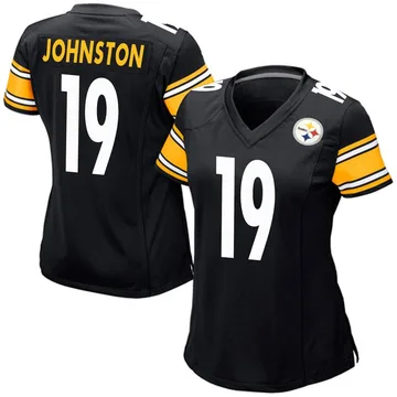 Women's Cameron Johnston Pittsburgh Steelers Game Black Team Color Jersey