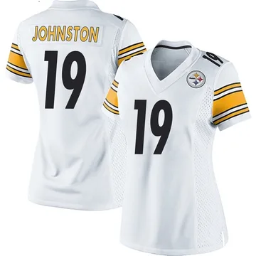 Women's Cameron Johnston Pittsburgh Steelers Game White Jersey