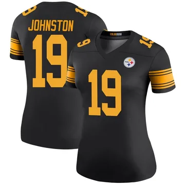 Women's Cameron Johnston Pittsburgh Steelers Legend Black Color Rush Jersey