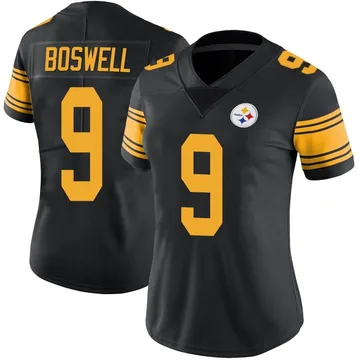 Women's Chris Boswell Pittsburgh Steelers Limited Black Color Rush Jersey