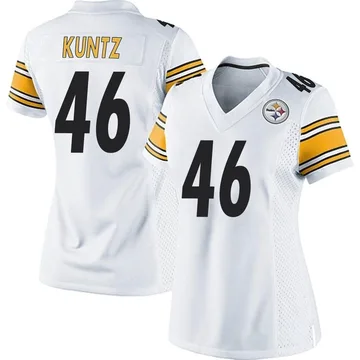 Women's Christian Kuntz Pittsburgh Steelers Game White Jersey
