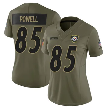 Women's Cornell Powell Pittsburgh Steelers Limited Olive 2025 Salute to Service Jersey