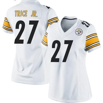 Women's Cory Trice Jr. Pittsburgh Steelers Game White Jersey